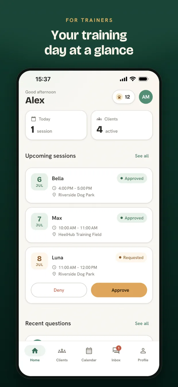 HeelHub — app screen