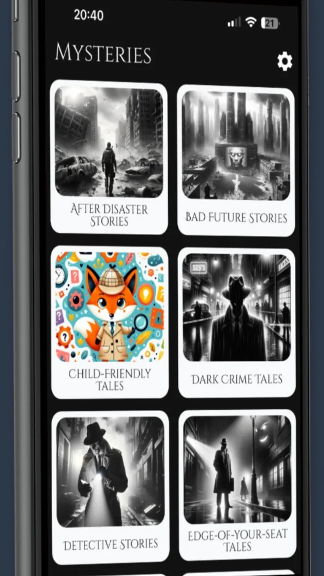 Dark Mysteries' categories of stories